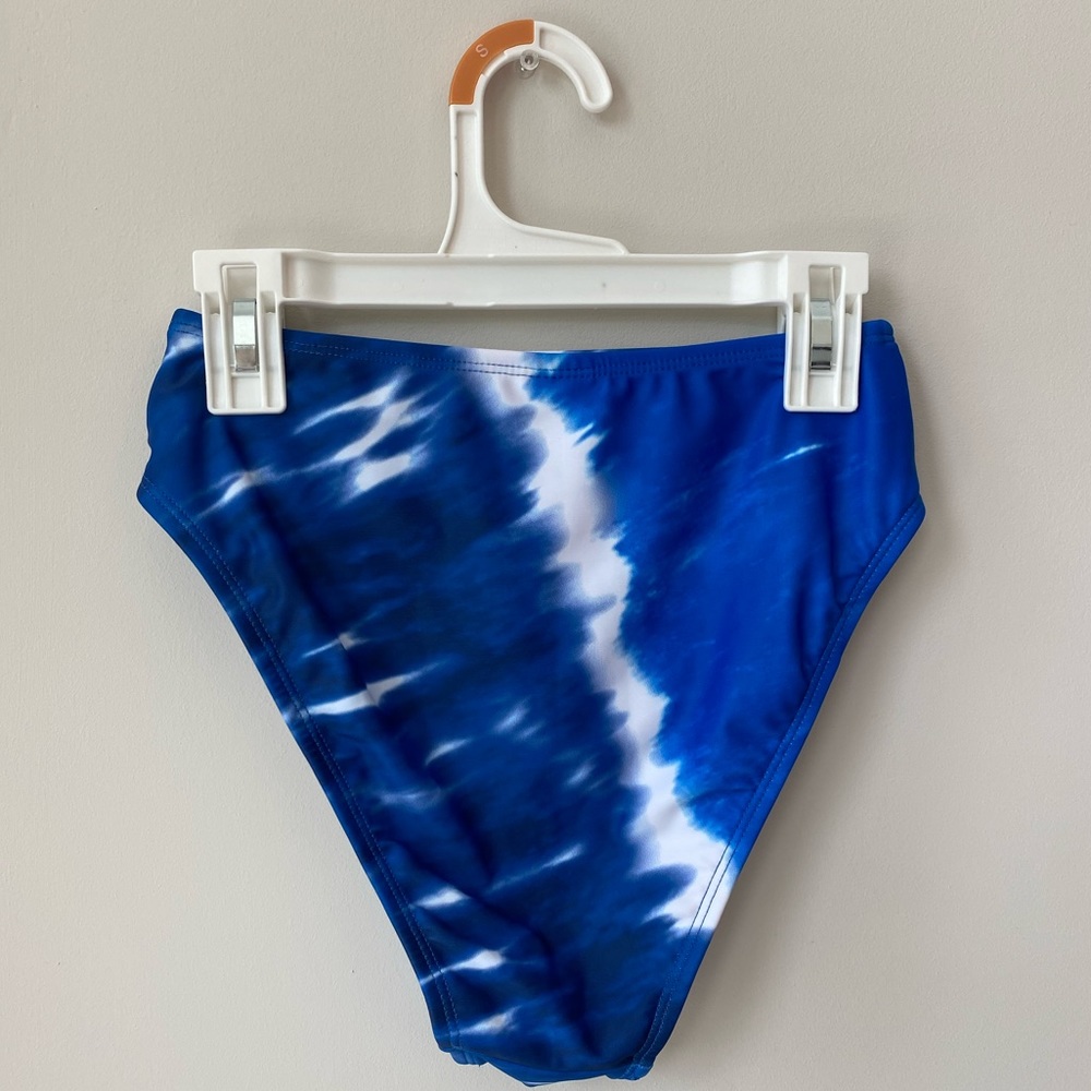 Xhilaration Blue Tie-Dye Bikini Bottoms Size S
